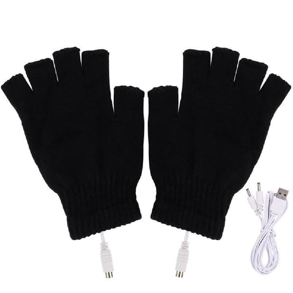 Luffer med varmeplader / Luffer / Handsker / Firkantede luffer Sort Black one size