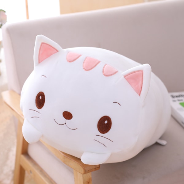 Hvid kat Den nye 20 cm 60 cm Squishmallows plushestøvet Legetøj Dyr Kawaii blød stor pude 60cm White cat