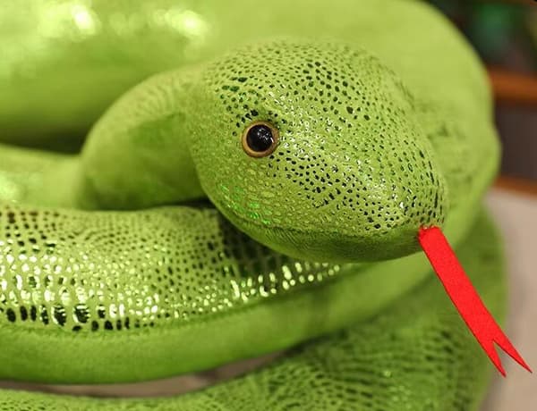 Simulering Kæmpe Python Plyslegetøj Lang Slange Plyslegetøj Dekoreret Grøn Green 300cm