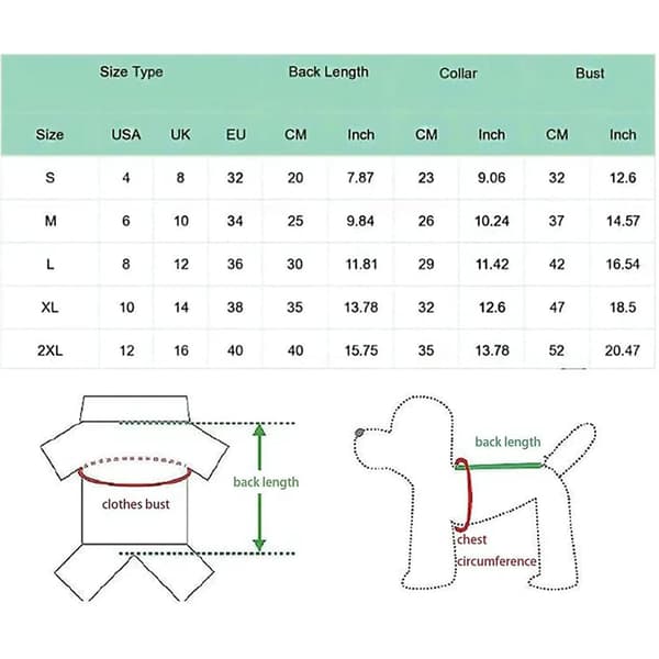 Hunde-pysjamas for små hunder Vinterhundegenser rosa pink XL