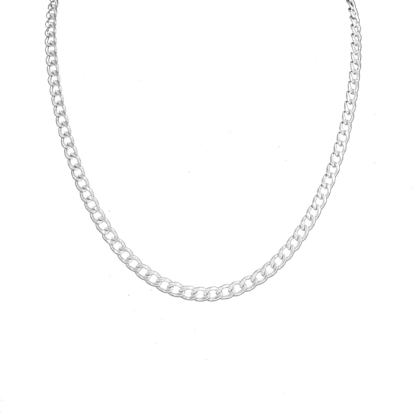 Hopeinen ketjukaulakoru ketjulenkki hopea 5mm silver