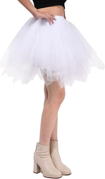 Tutu for kvinner - Karneval, Ballett, Halloween, Maskerade white