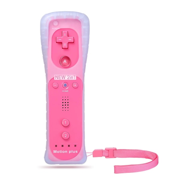 Wii-kontroller med Motion Plus / Kontroller for Nintendo Pink Rosa