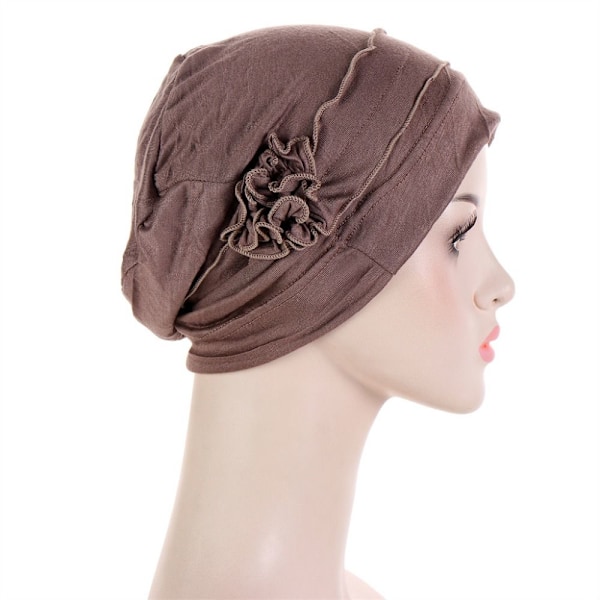 Turban Hatte Kvinder Hijab VINRØD wine red