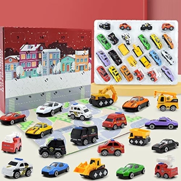 Advent calendar Children 2023 Beauty Adult Kinder Mädchen 24 parts Various vehicles Cars Toys with Christmas 1