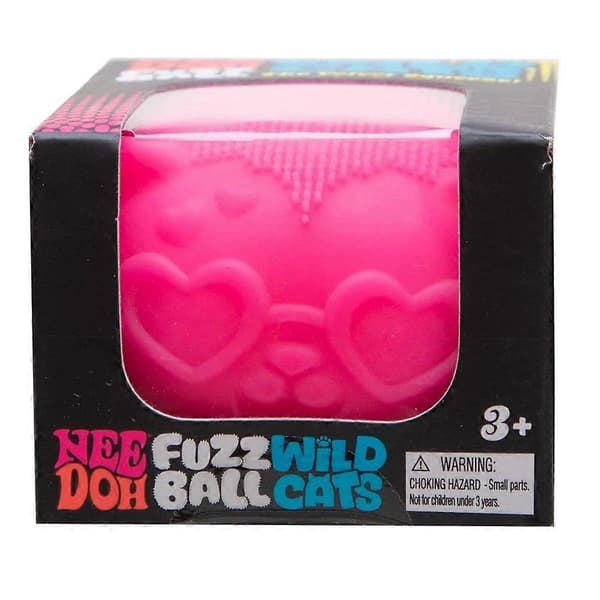 Fuzz Wild Cats Squishy Ball Blød Strækbar Klemmelegetøj, Sød Kat med Hjerteformede Solbriller Green