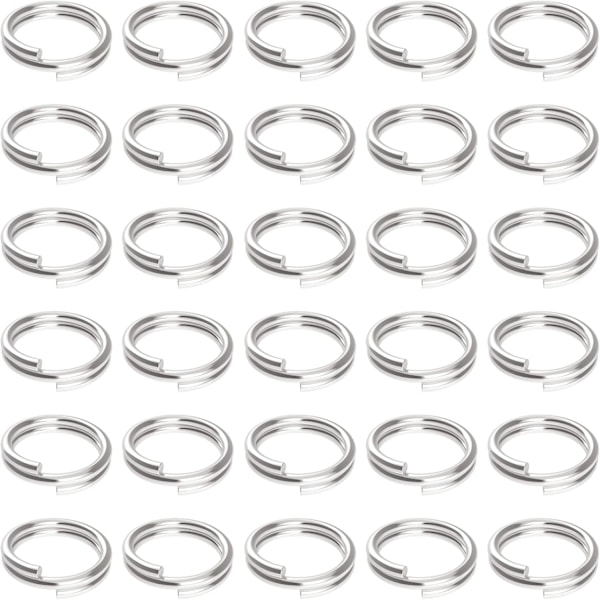 400-pak nøkkelring 10 mm mini split hoppe ring med dobbel split Y