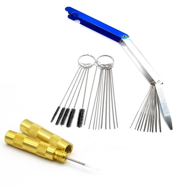 Carburetor cleaning kit Cleaning needles Brushes Cleaning tool Y