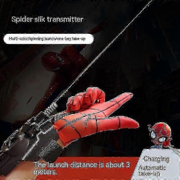 Spider-Man Web-affyringslegetøj, Spider-Man håndledsaffyringsrollelegesrekvisit, børnelegetøj