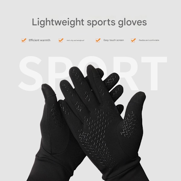 Löparhandskar, Pekskärm Anti-Halk Lättviktshandskar Foder för Cykling Ridning Sport Körning för Män Kvinnor M Equestrian training gloves