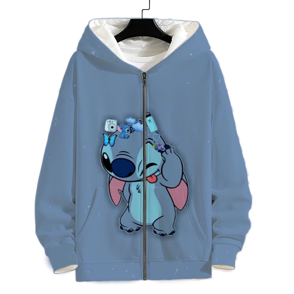 Stitch-Huppareita Huppari Vetoketju Takki Yläosa Ulkovaatteet Fanit Lahja Kotiinpaluu 3D A2 5XL