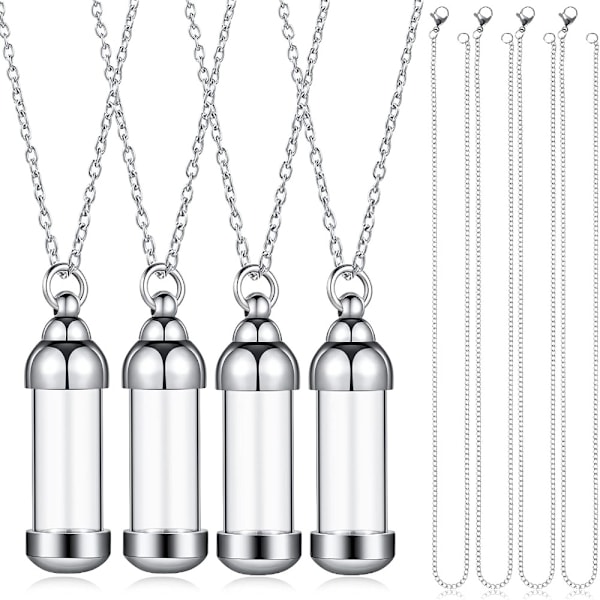 Necklace pendant Set Openable container bottle Tube