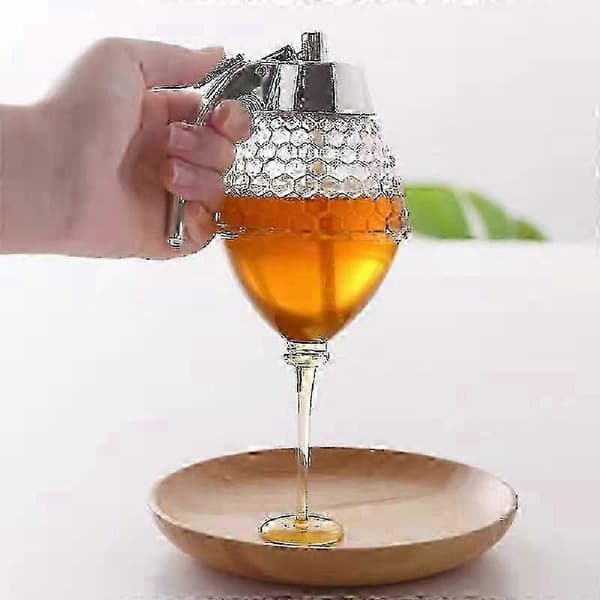 Akryl Sockerbehållare Dispenser - Fingeravtryckssockerburk, Sockerdispenser för Kaffe, 8 Oz