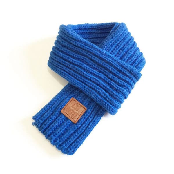 Småbarn Barn Skjerf Gutter Jenter Vinter Strikket Varmt Skjerf Halsvarmer blue 115cm