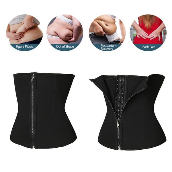 Saunabelte for vekttap Neopren midjetrener kroppsformer blackS S