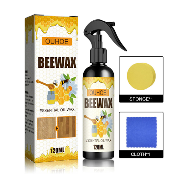 120ML Møbel Bivoks Spray Gjenopprett Glans Møbler Tåkespray for Tre Møbler H 120ml suit