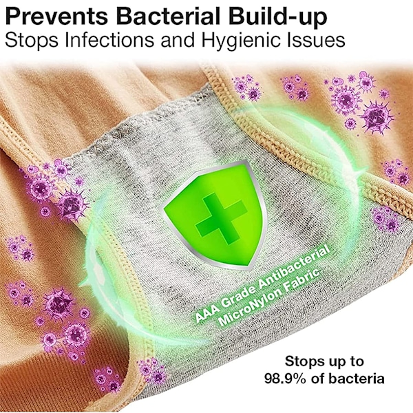 Unik Bodyshaper med Magkontroll - Högmidjade Underkläder Bönpasta färg M Bean paste color