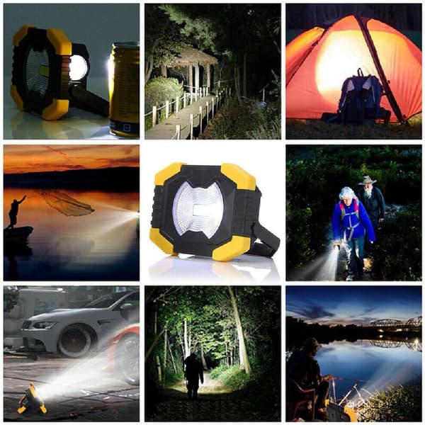 50W Bærbar Solar Floodlight LED Arbejdslys USB Genopladelig Lampe-FM-