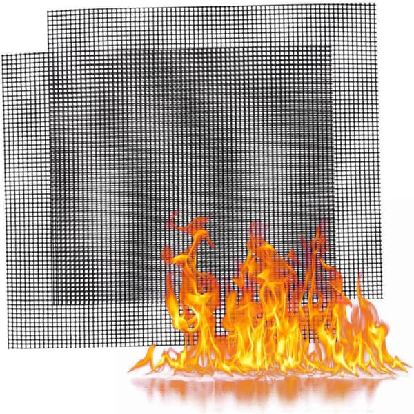Grillbakeunderlag 2 stk 40 * 30 cm Perforert Bakeunderlag Ovn Glassfiberplate - Gjenbrukbar og Profesjonell (2 STK)