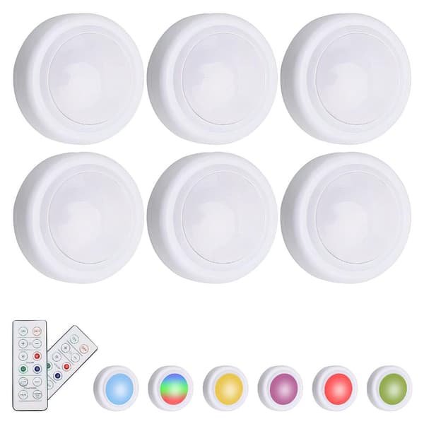 6-pakning - LED-spotlights med fjernkontroll - Trådløs 324 324 6-Pack