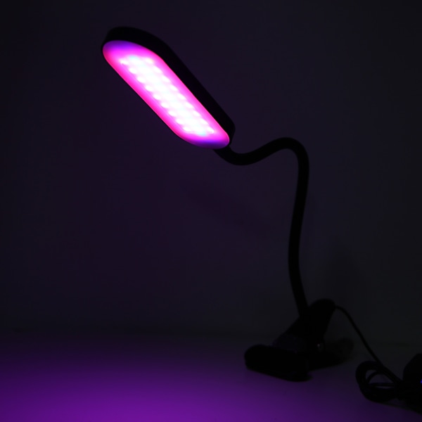 5W Säädettävä LED Kasvivalo puristimella vihannesten ja kukkien kasvatukseen, musta