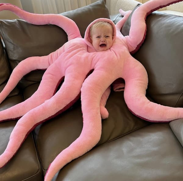 Blæksprutte Plyslegetøj Blæksprutte Tøjdyr pink