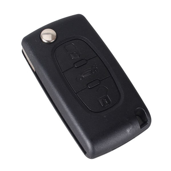 3-knaps CE0523 bilnøgle skal VA2 til PEUGEOT Sort one size Black
