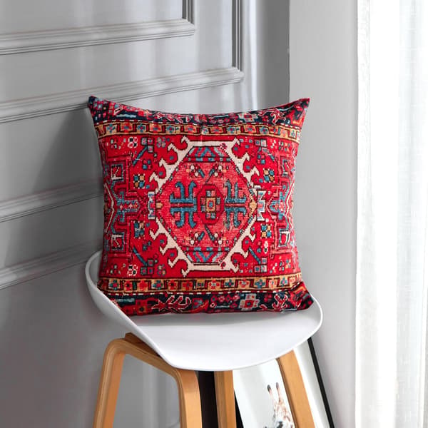 Prydnadskuddfodral Geometrisk Marockansk Heminredning Set om 4 Orientalisk