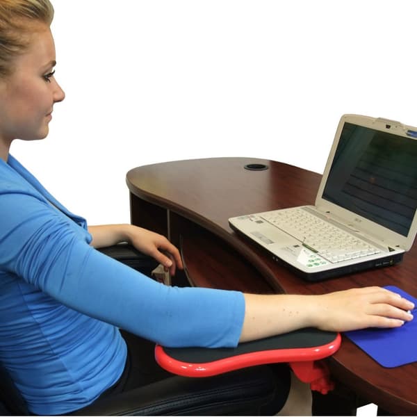 Ergonomisk armlæn til skrivebordsarmlæn, tastaturhåndledsstøtte, musemåtte, hukommelsesskum håndledsstøttepude til computer, bærbar computer, arbejde, gaming (2 stk.)