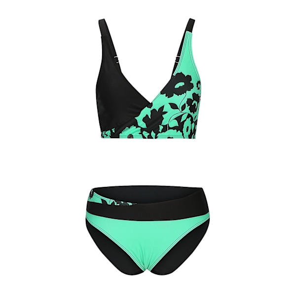 Badedragt Kvinder Badedragt Kvinder Print Sæt Badedragt Todelt Bh Badetøj Strandtøj Kvinder Bikini Badedragter Grøn XL Green