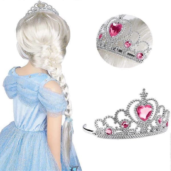 Prinsessekjole tilbehør: krone, septer. Cosplay, karneval bursdagsfest
