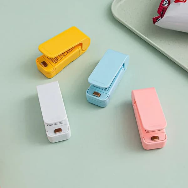Mini bærbar termisk poseforseglingsmaskin for mat, multifunksjonell plastforsegler for lukking av matposer Blue