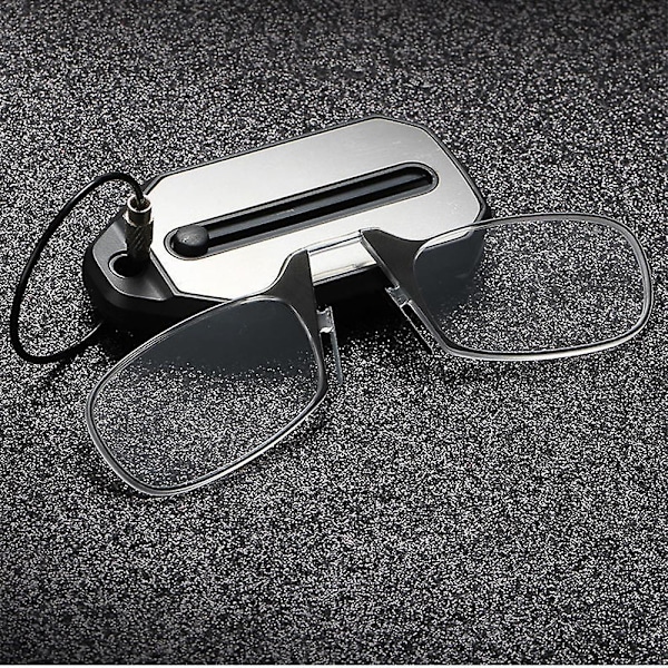 Lesebriller Alt-i-ett Nøkkelring Clip Neselesebriller, Mini Lesebriller Benløse Bærbare Lesebriller For Eldre 1