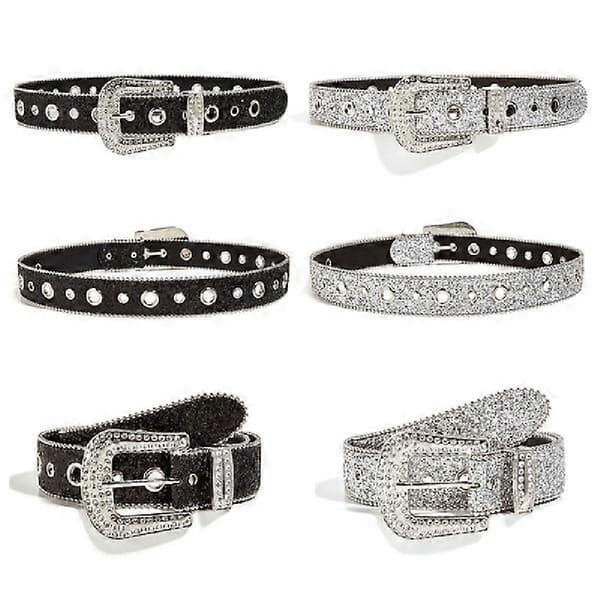 Rhinestone belte Midjebånd Silver