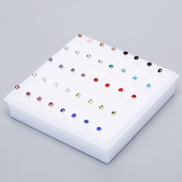 20 Par Set Rhinestone Kristall Stud Örhängen Y 2mm