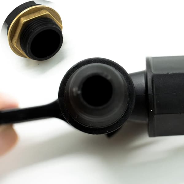 Vanntankkran Slangekobling Regntønne/ ¾ BSP Gjengede Erstatningskran Plast Snap-on Kobling