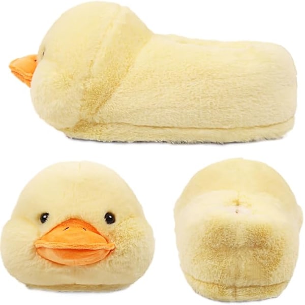 Bubble Damtofflor med Djurmotiv, Fuzzy Anka Haj Lejon Hund Hustomtar för Vinter Söta Damskor Halkfria Inomhus Utomhusskor EU Storlek 35-40 duck,35-40