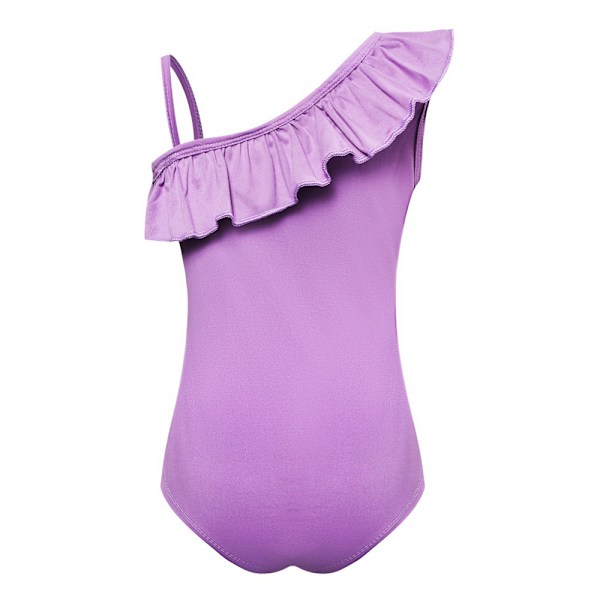 Barn Flickor Lilo Stitch Tryckt Monokini Baddräkt & Badmössa Kostym Surf Strandkläder Sommar En Del Baddräkt Lila Purple 150cm