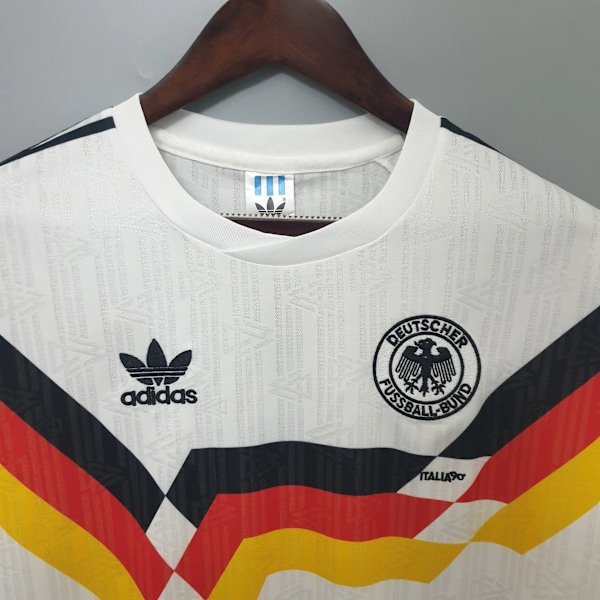 TYSKLAND 1990 HJEMMEBANETRØJE Retro Fodboldtrøje L