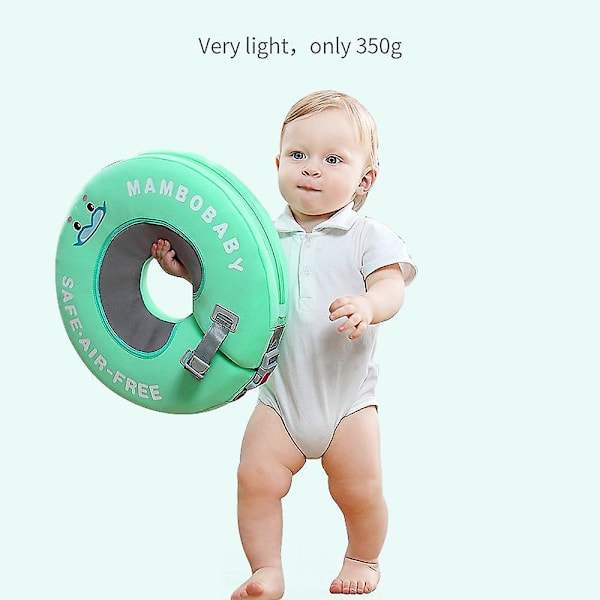B510 Ikke-oppustelig baby flydering halsring hoved flydering svømmering legetøj svømmetræner til bl Medium Size for 0-6 Months blue