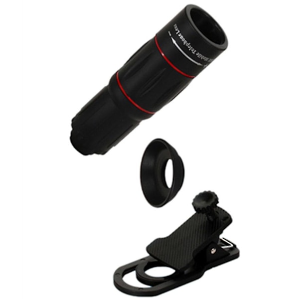 Universal 18x Clip-on Telefoto Teleskop Kamera Mobiltelefon Zoomlinse Til iPhone X/8 7 (FMY)