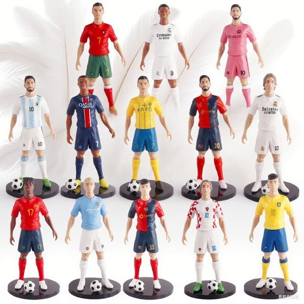2026 Verdensfodbold Mbappe Actionfigur, 21 cm Real Madrid Nr. 9 Samlerstatue med Base, Fodboldstjerne Model Legetøj til Fans