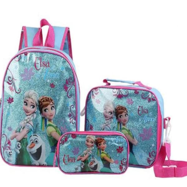 Frozen Ryggsäck Skolväska 3-pack Födelsedagspresent blue Blue