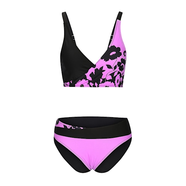 Badedragt Kvinder Badedragt Kvinder Print Sæt Badedragt Todelt Bh Badetøj Strandtøj Kvinder Bikini Badedragter Hot Pink XXL Hot Pink