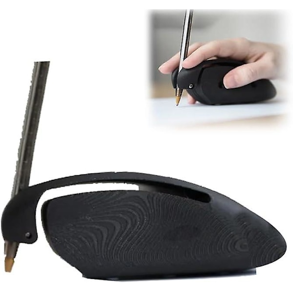 Skriv- och rithjälpmedel, penngrepp för Parkinsonpatienter, ergonomiska penngrepp black