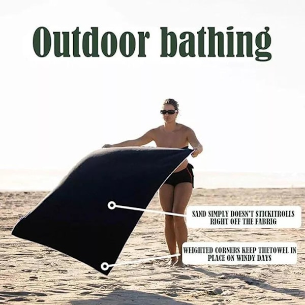 Multifunktionell Magnetisk Badhandduk för Utomhusbruk Mikrofiber Snabbtorkande Rese Camping White
