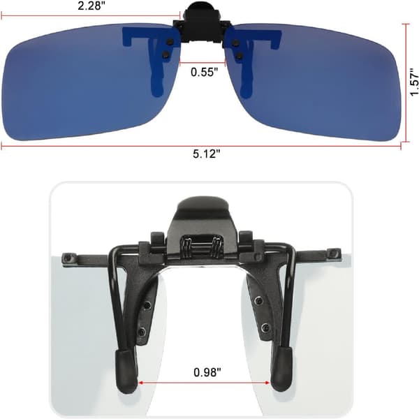 4-pakning, Clip-on polariserte solbriller, Over-the-Knee briller for menn og kvinner