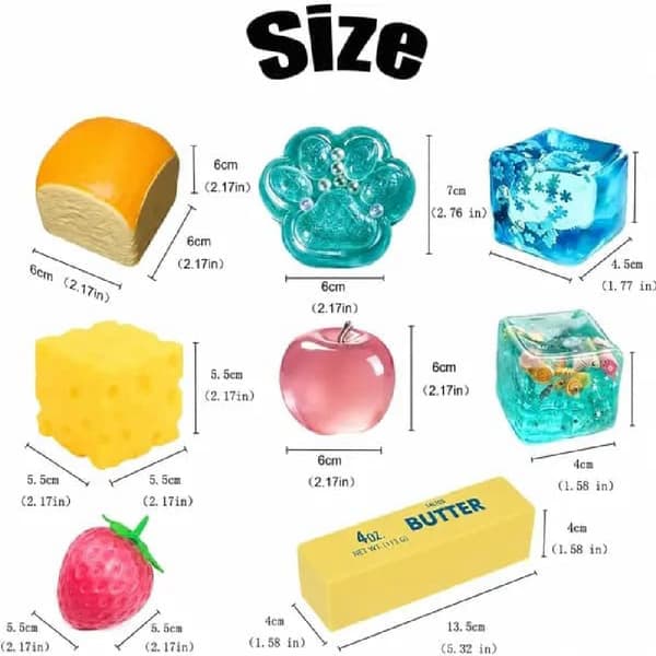 Mystery Blind Box Squishy Set - Långsamt stigande maltos stressavlastningsleksaker - Välj stil 8 items A