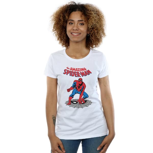 Marvel Dame/Dame The Amazing Spider-Man T-skjorte i bomull M Hvit White M