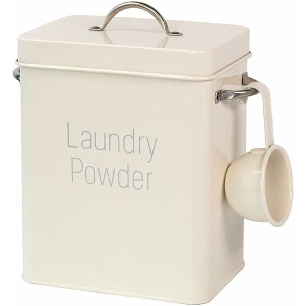 Pulvervaskemiddelbeholder med scoop, vaskemiddelspand 4L